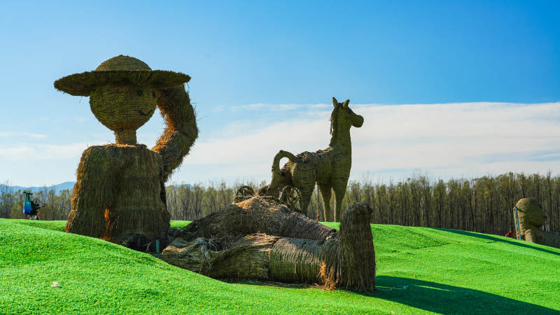 草雕艺术展-摄影图