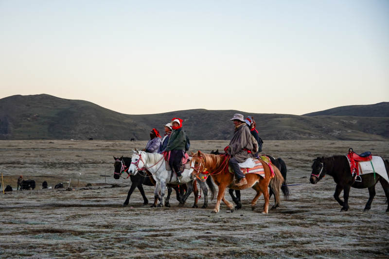 草原骑手行-摄影图