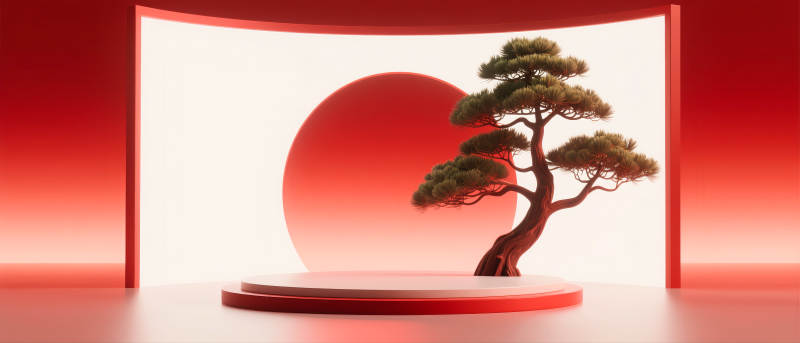 紅色國潮風電商場景圖-圖片