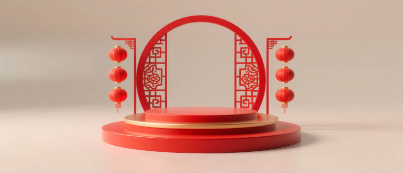 红色国潮风电商场景图-图片