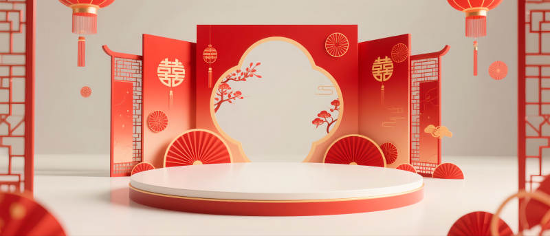 喜庆中式舞台-图片