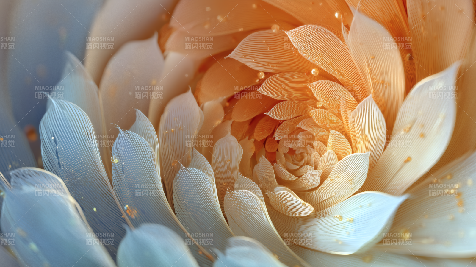 绽放的花瓣羽毛之美 背景图-图片