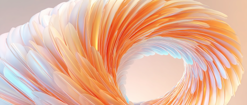 3D羽毛背景流光漩渦壁紙-圖片