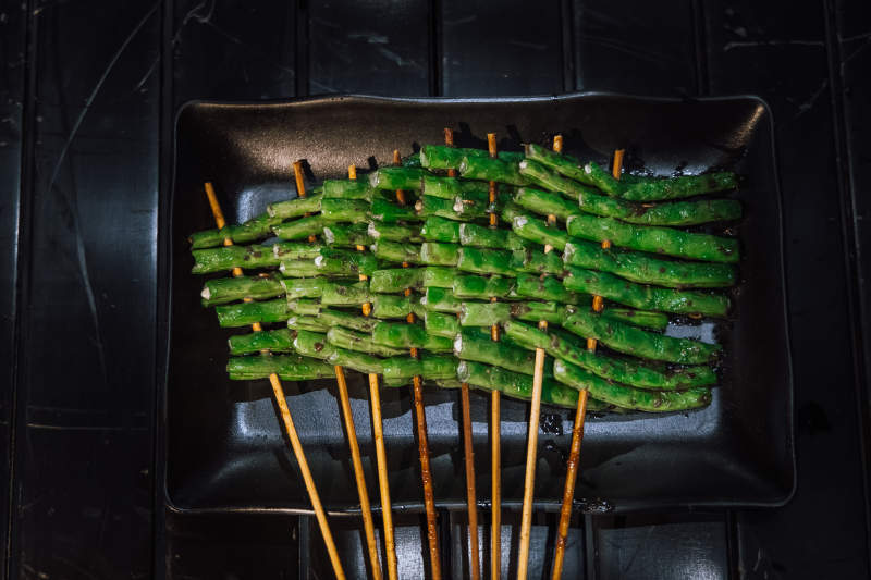 烤青豆串-攝影圖