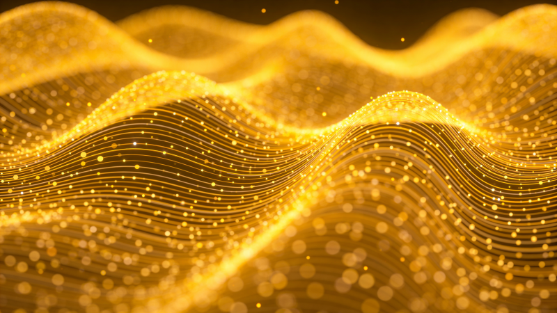 金色波浪光點-圖片