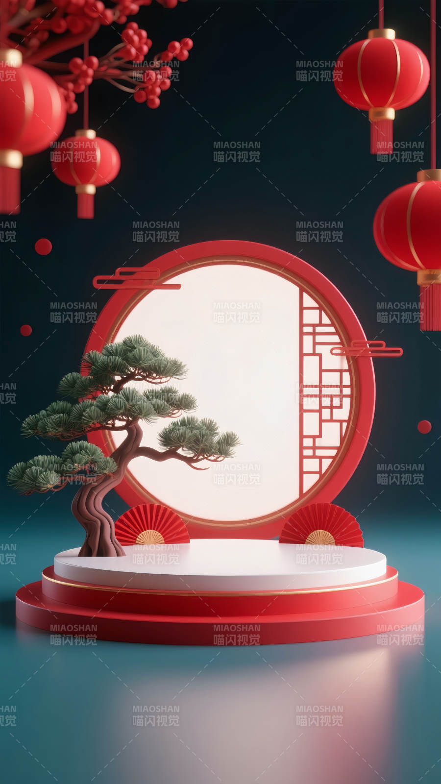 新春佳节喜庆图电商背景-图片