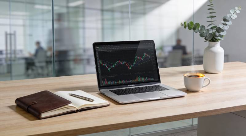 辦公桌上的工作場景-圖片