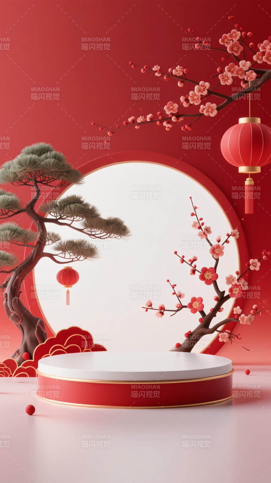 新春賀歲迎福來電商場景圖-圖片