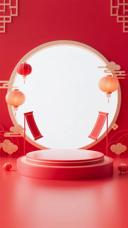 新春喜慶舞臺-圖片