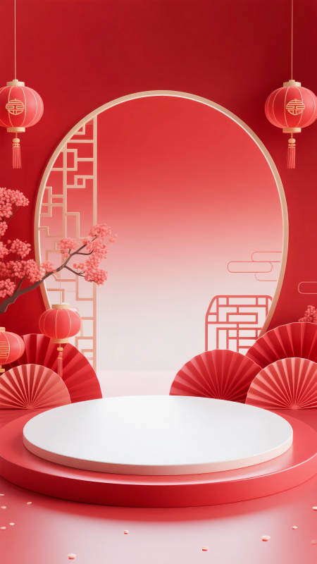 新春喜慶舞臺-圖片