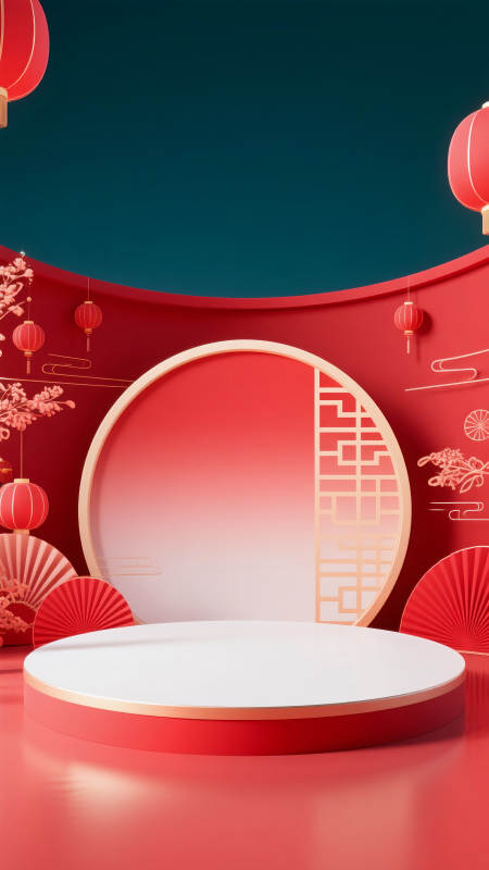 新春喜慶舞臺-圖片