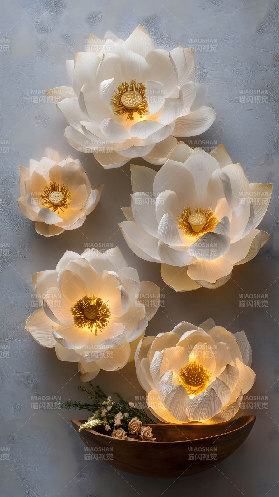 莲花灯饰艺术装置图片