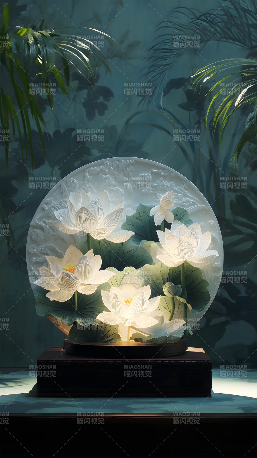 蓮花燈光藝術(shù)美輪美奐-圖片