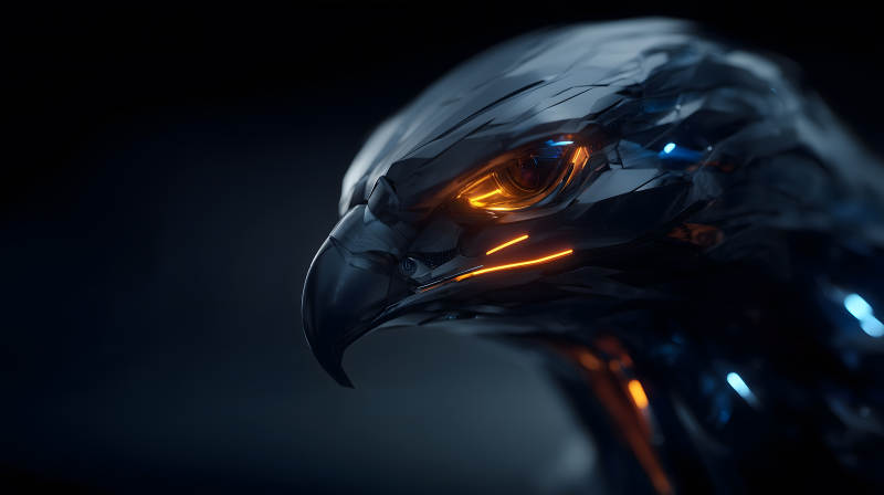 金属雄鹰锐利眼神-图片