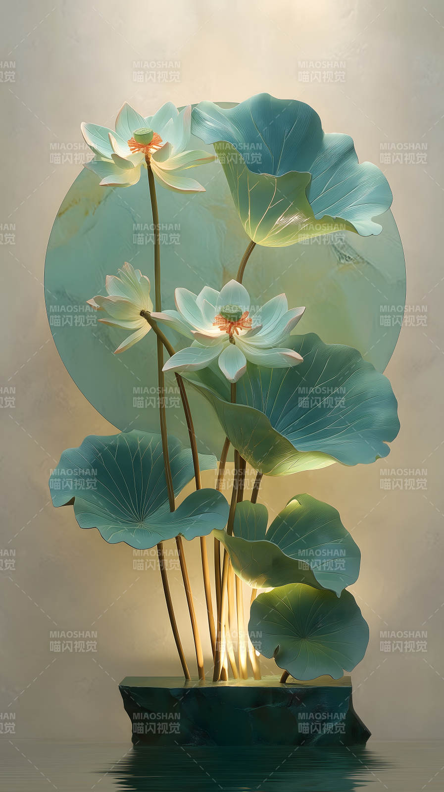 莲花灯饰柔美雅致图片