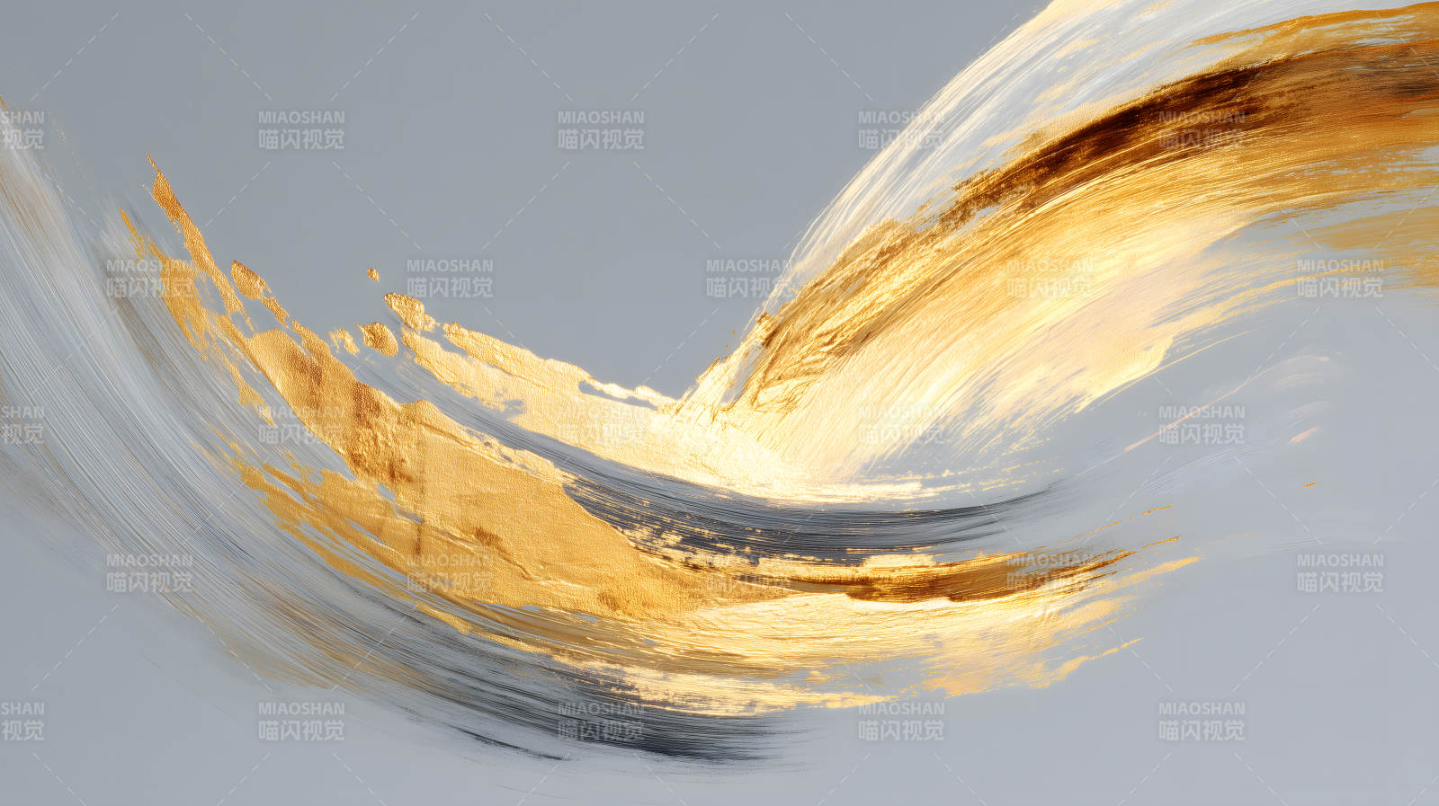 金色笔刷艺术抽象图片