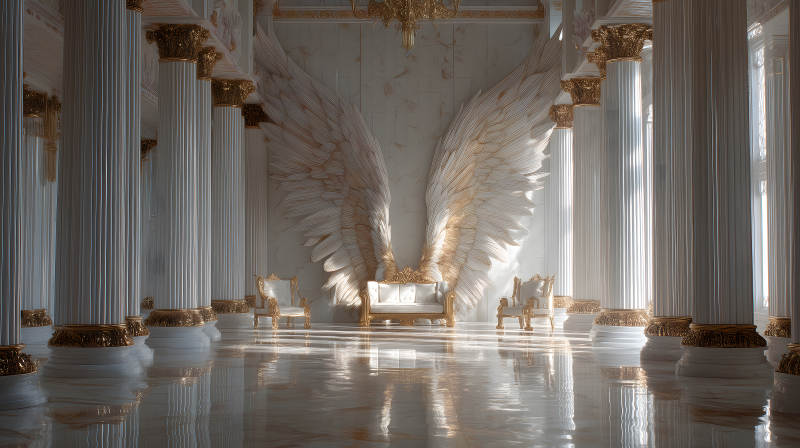 天使殿堂光輝照耀-圖片