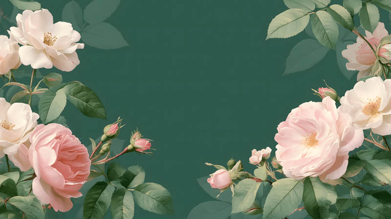 粉色玫瑰花卉背景-图片