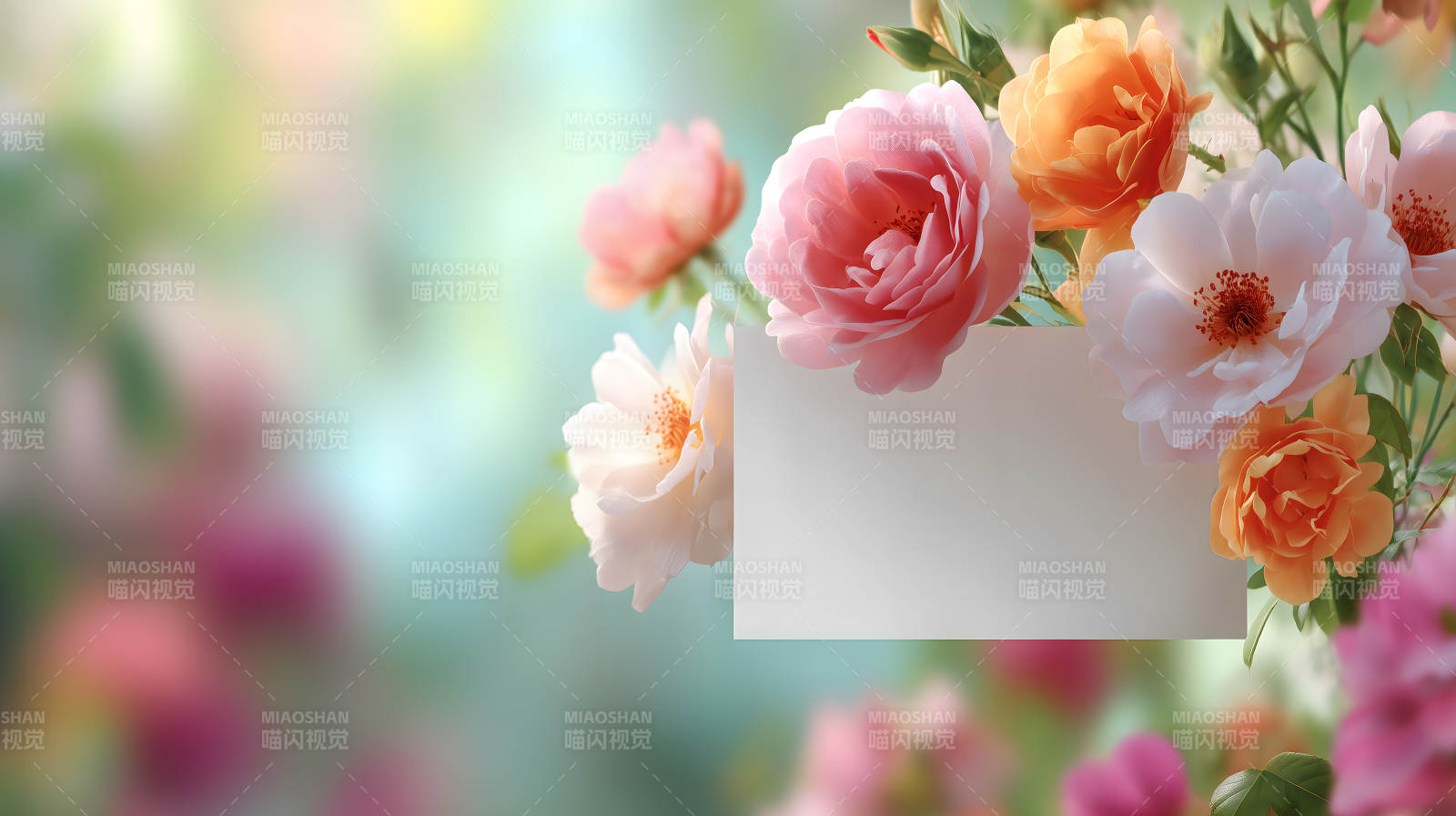 浪漫花束背景圖-圖片