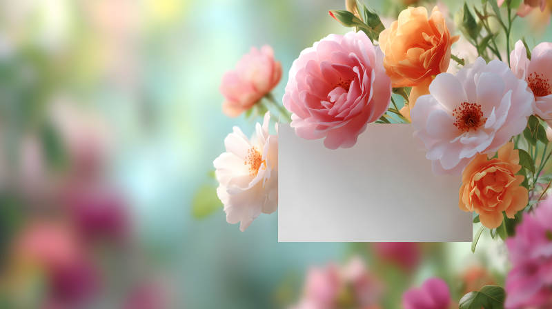 浪漫花束背景圖-圖片