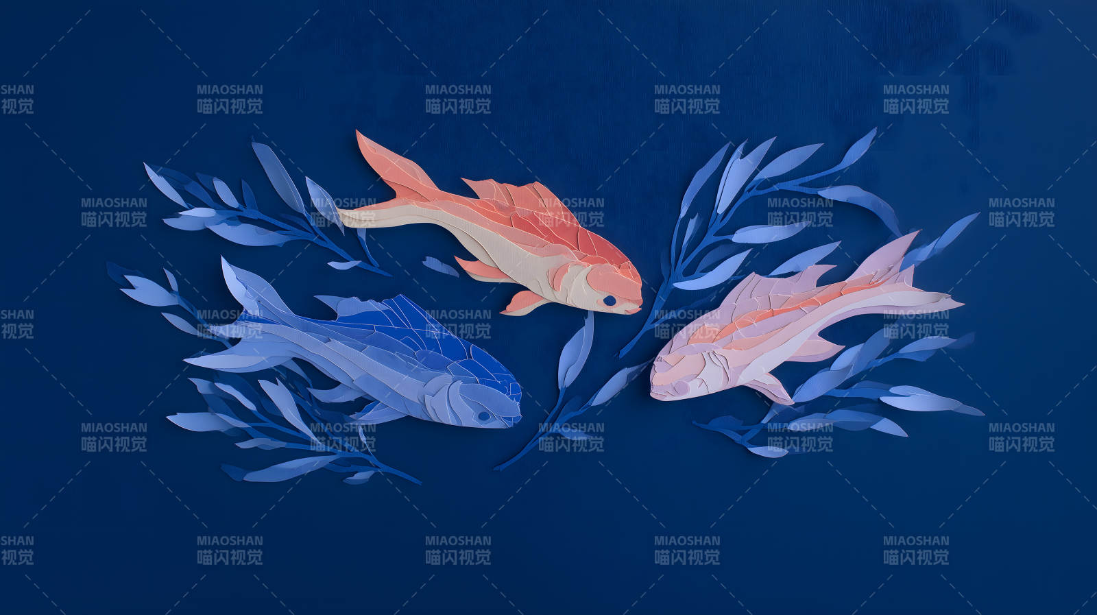 鱼儿水中游动的景象-图片