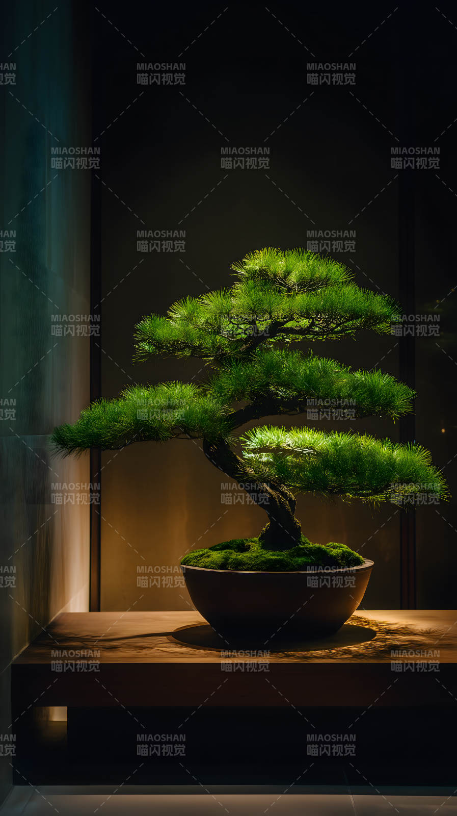 盆景艺术的光影世界图片