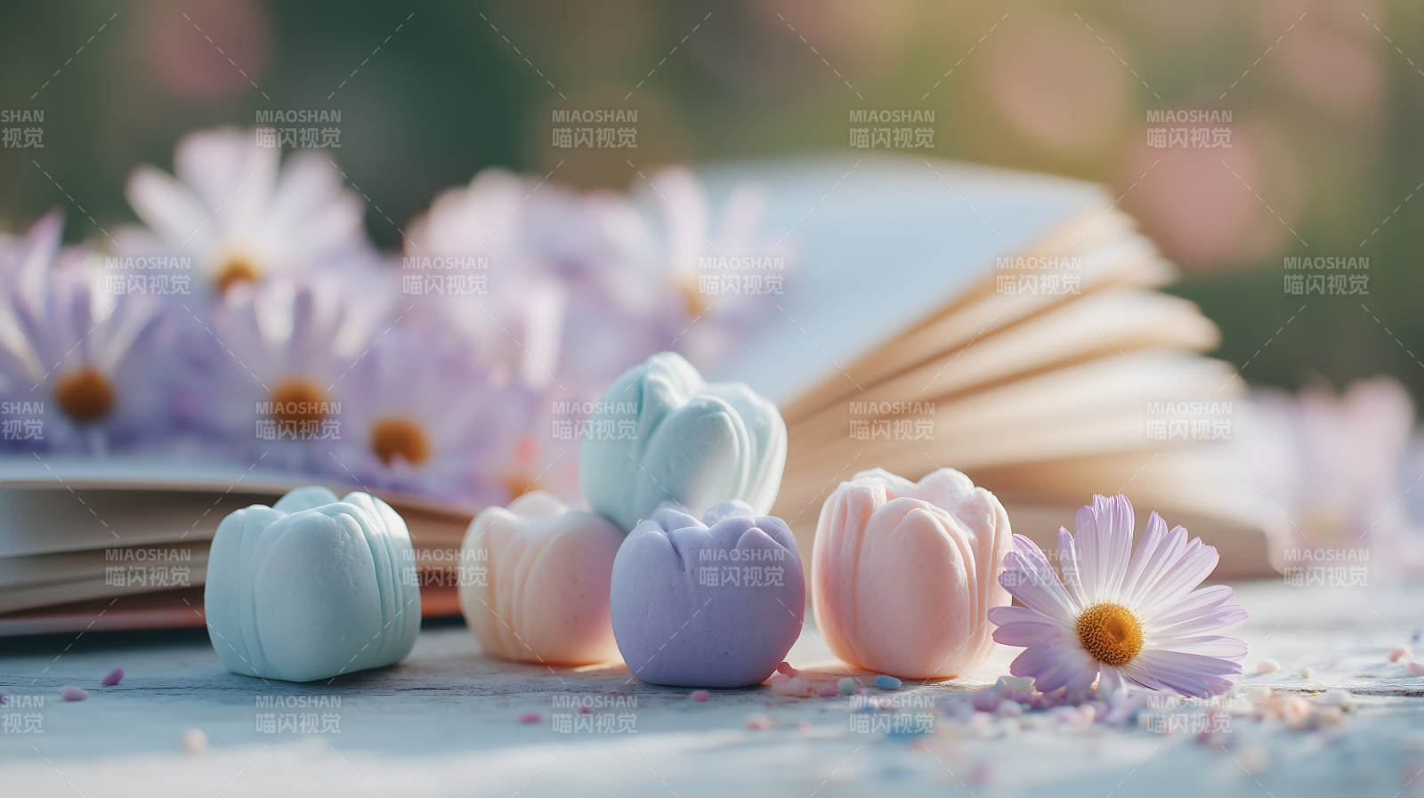 花朵与甜点图片