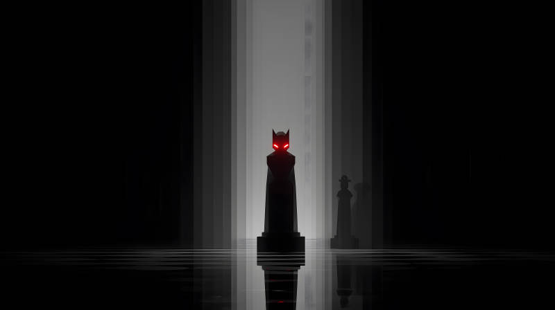 蝙蝠俠之夜低多邊形設計-圖片