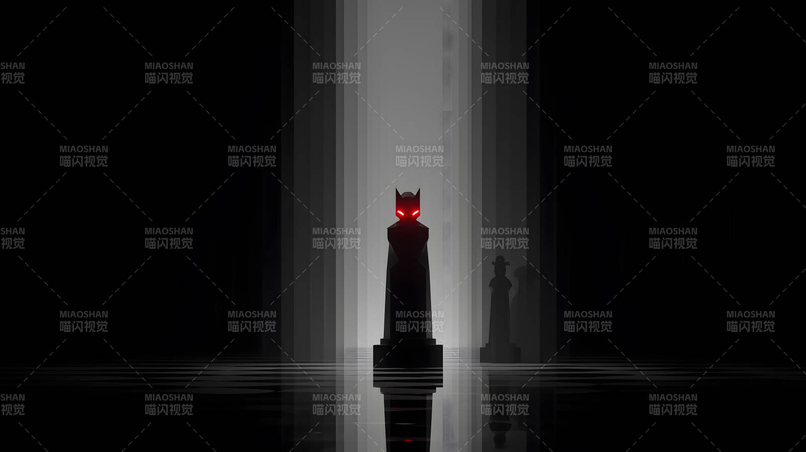 蝙蝠俠之夜低多邊形設計-圖片