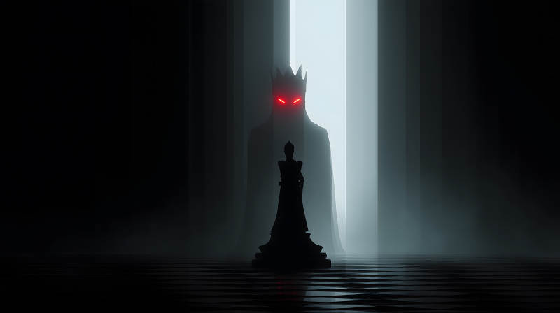 棋子恶魔对弈-图片