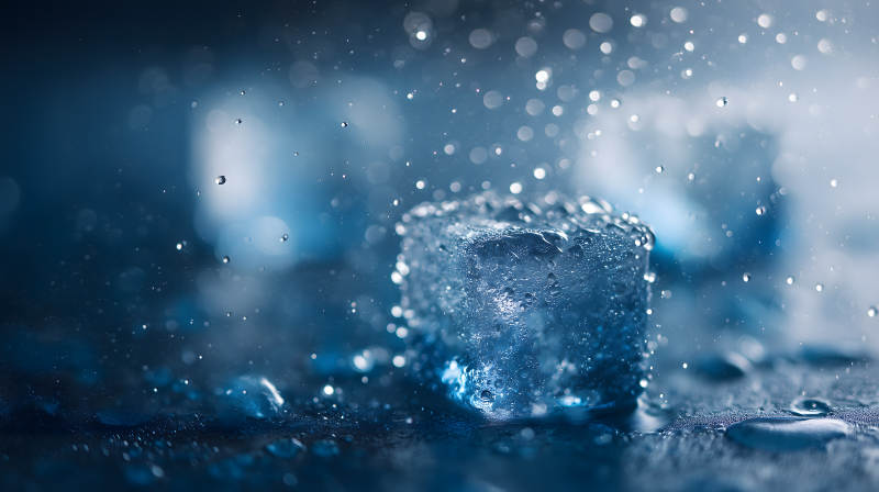 冰块特写晶莹剔透-图片