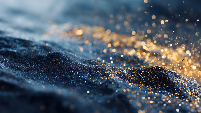 蓝色闪光波浪-图片