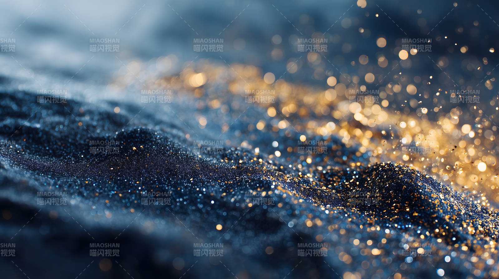 蓝色闪光波浪图片