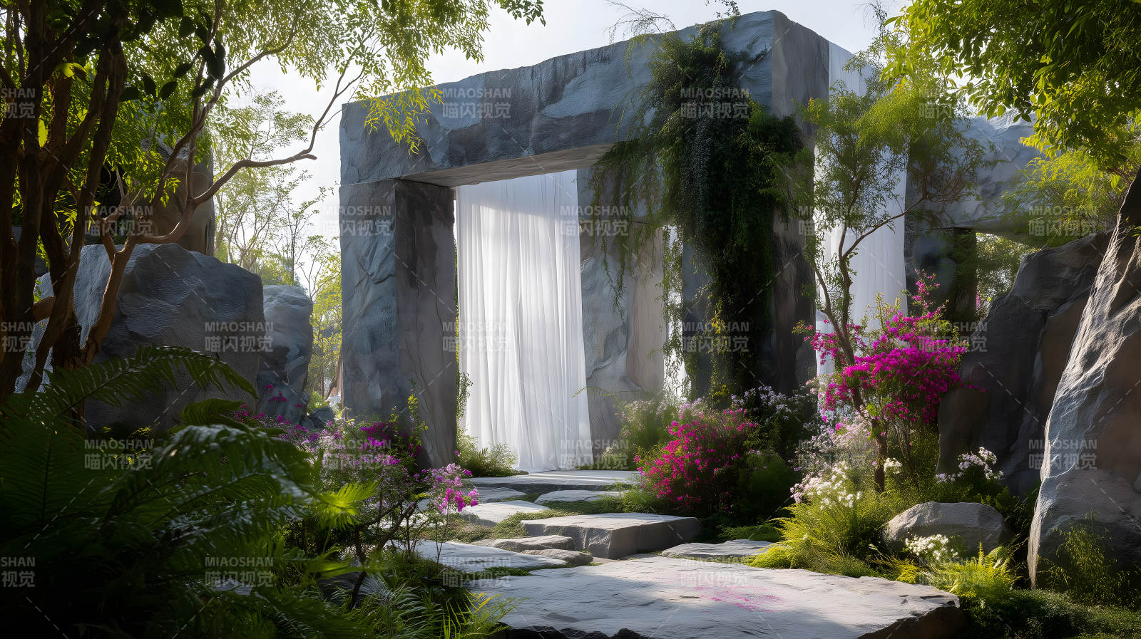 石门花园的景观-图片