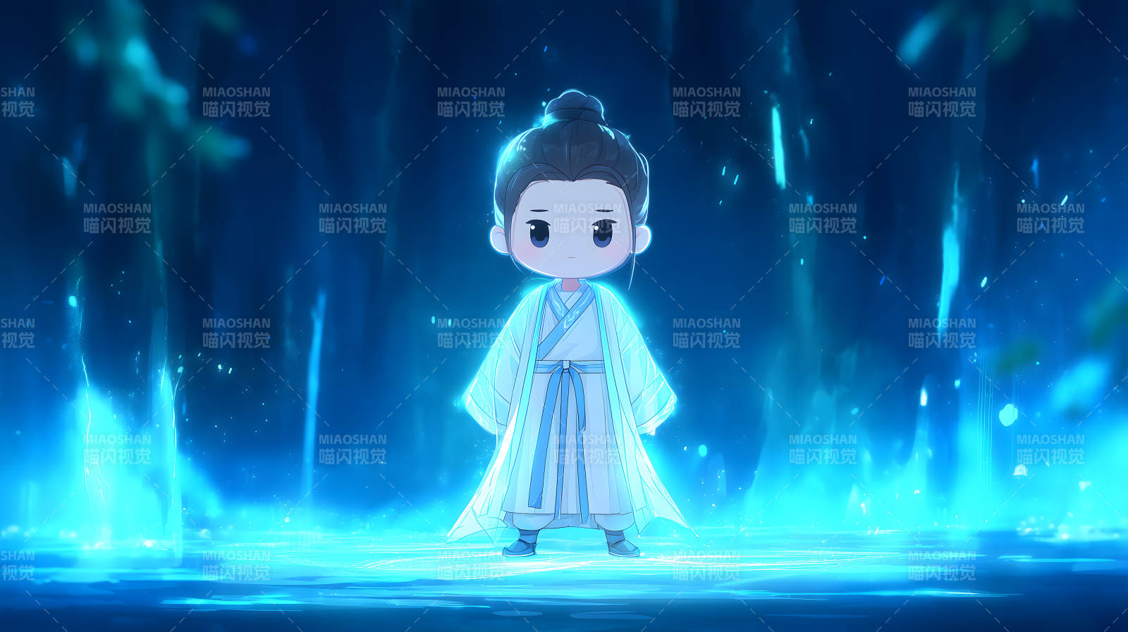 藍色仙童場景-圖片