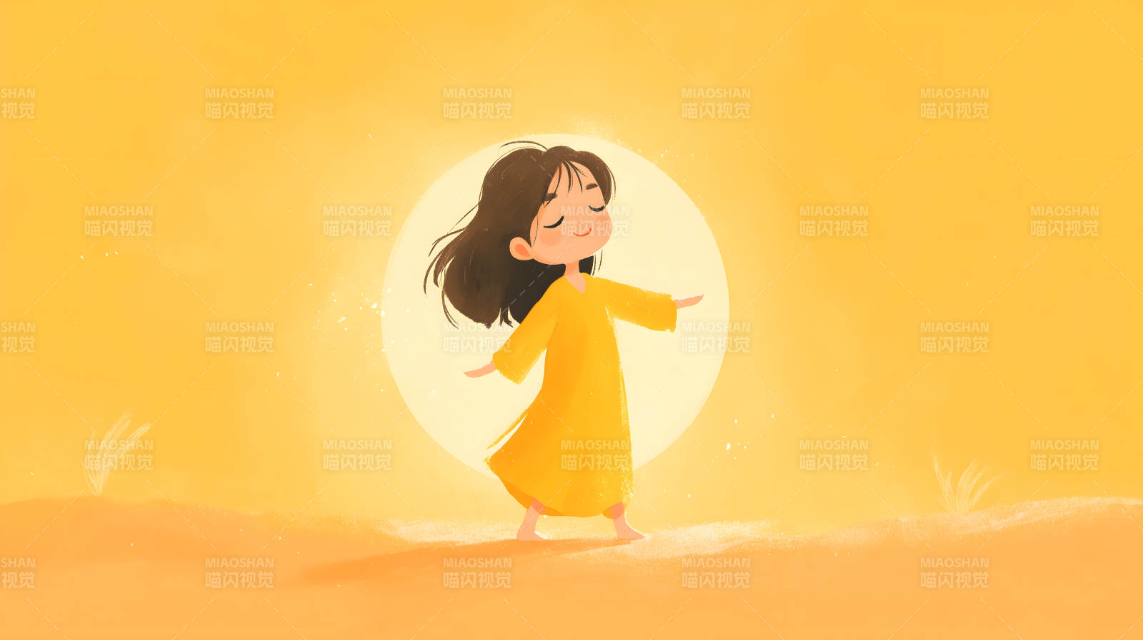 阳光女孩舞动图片
