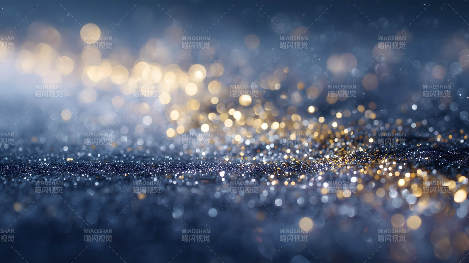 闪耀的梦幻蓝色光点图片