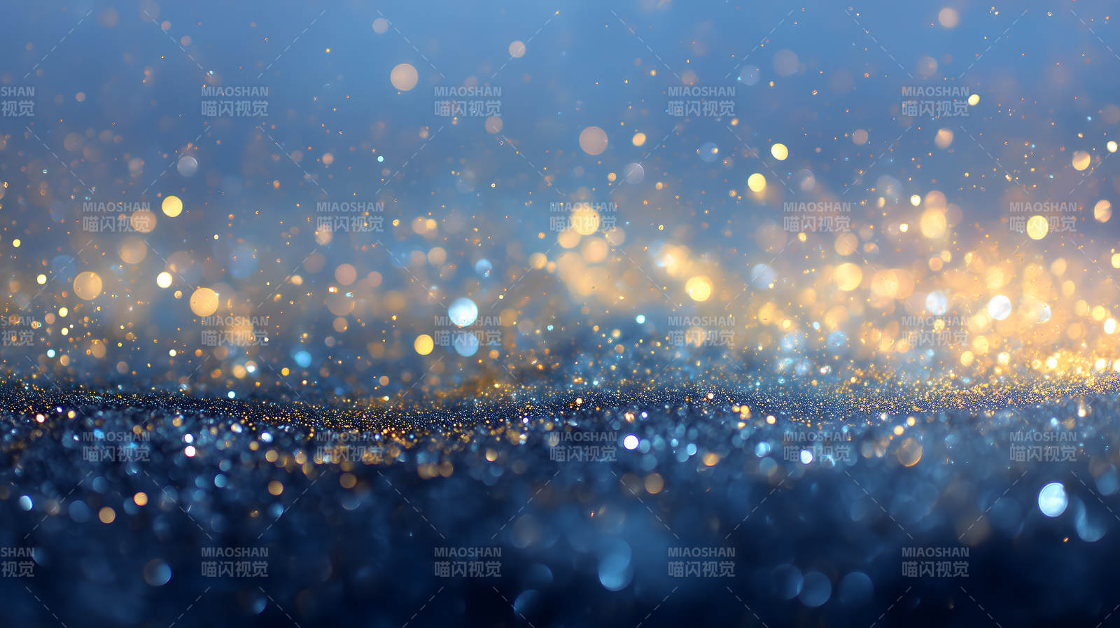 蓝色光芒点缀图图片