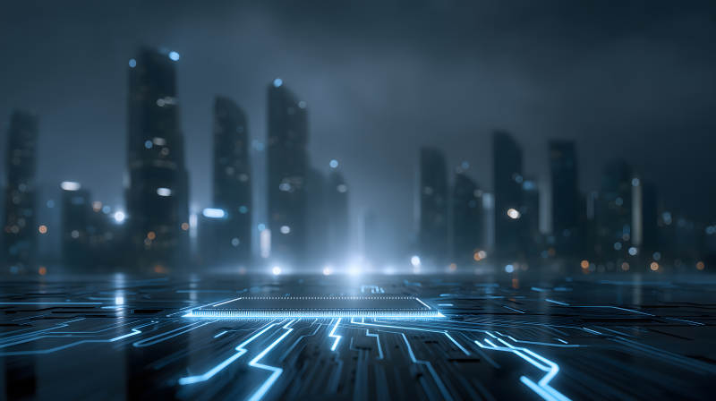 科技城市夜景-圖片