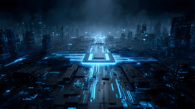 芯片都市蓝光-图片