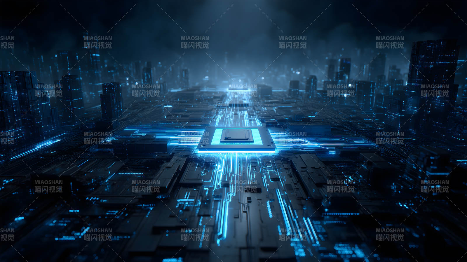 芯片都市蓝光-图片