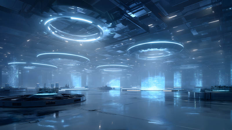 未来科技空间站场景-图片