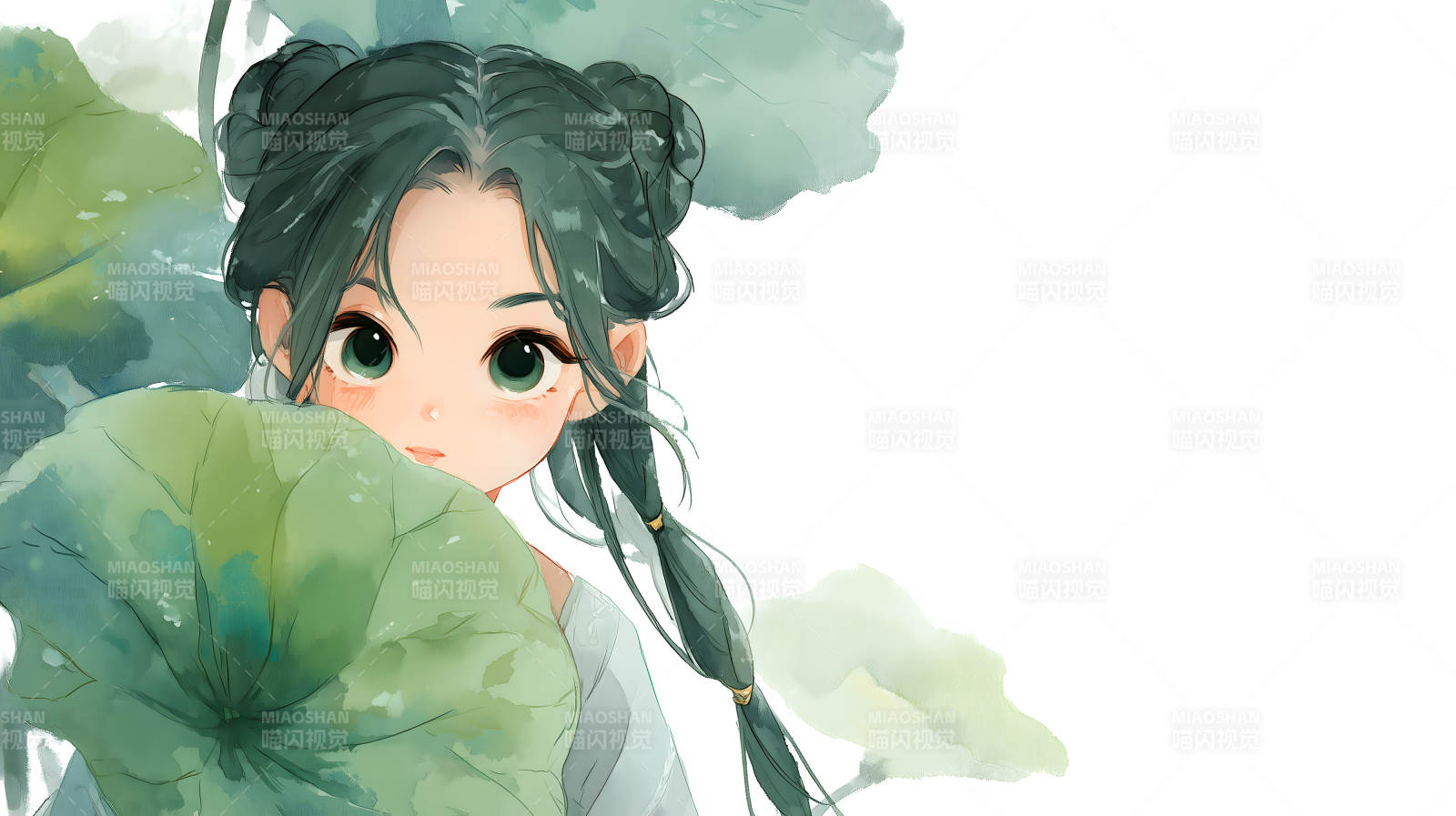 少女蓮葉清雅圖片