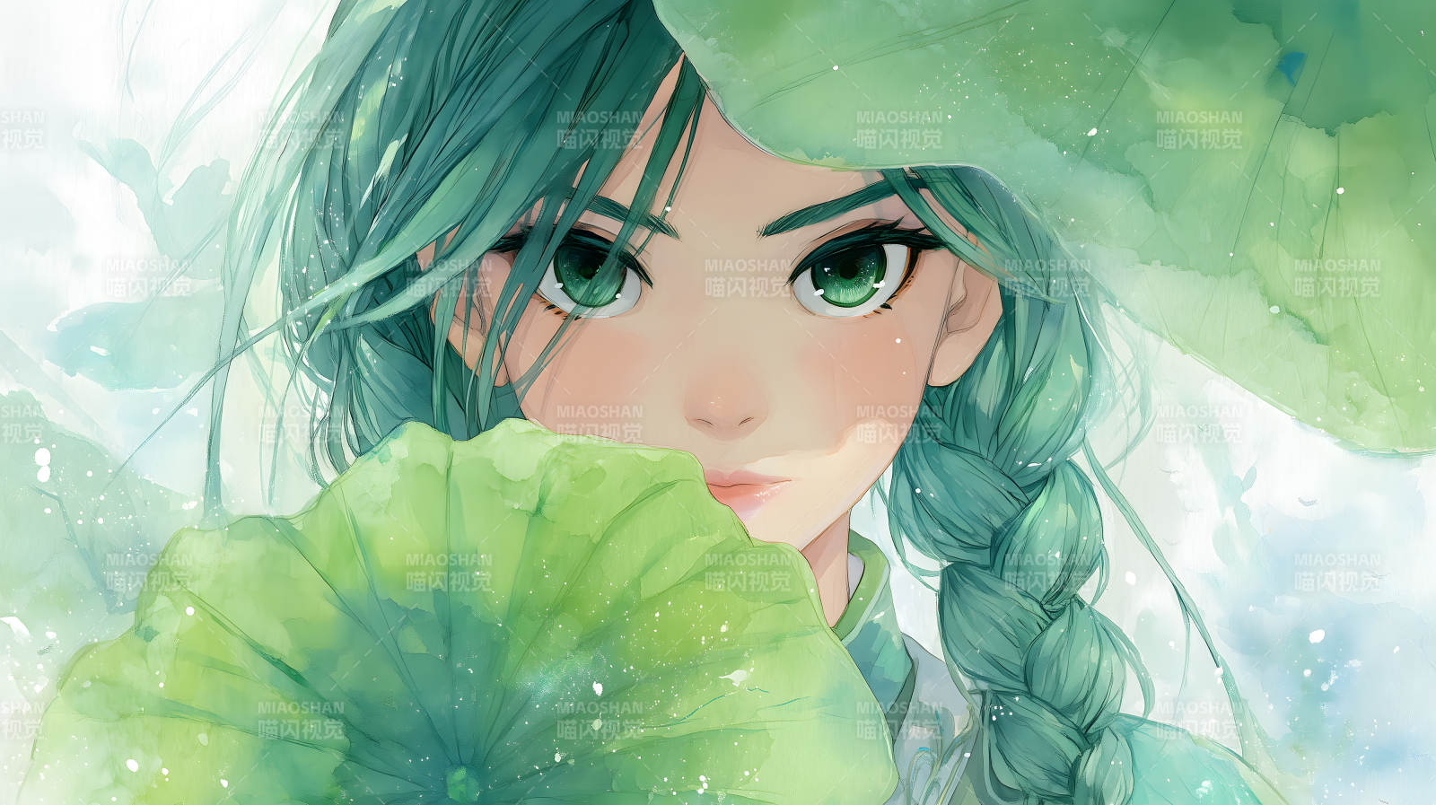 少女清雅翠绿-图片