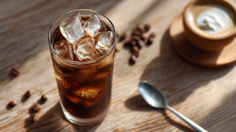 冰咖啡与咖啡-图片