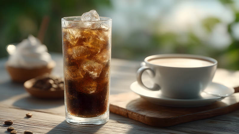 清凉饮料与咖啡-图片