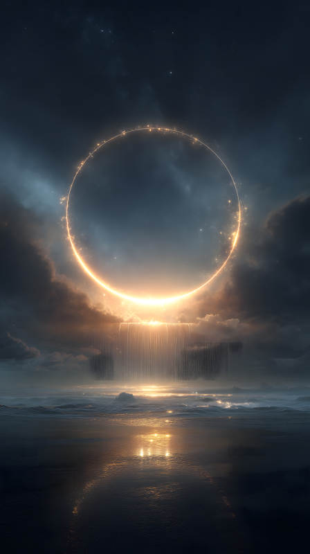 光環瀑布下的奇景-圖片