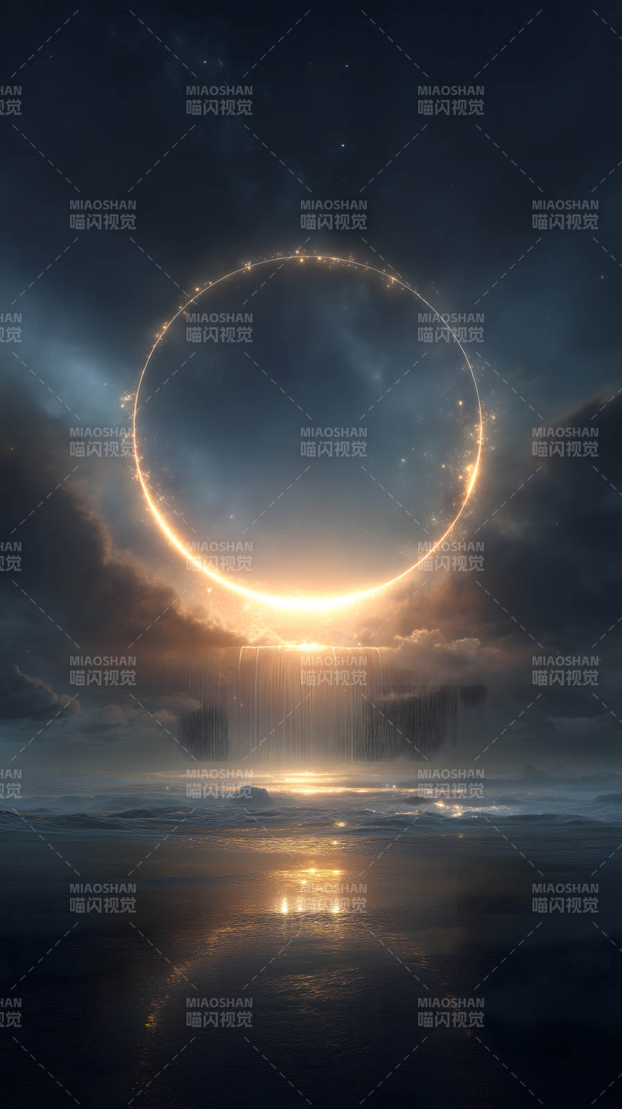 光環瀑布下的奇景-圖片