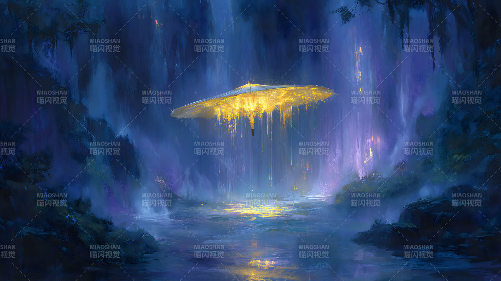 金光伞瀑布秘境-图片