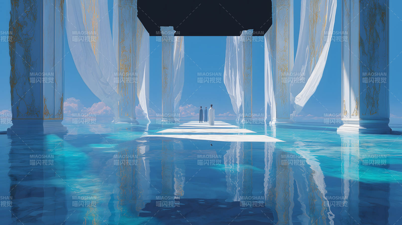 水殿堂神圣光輝-圖片